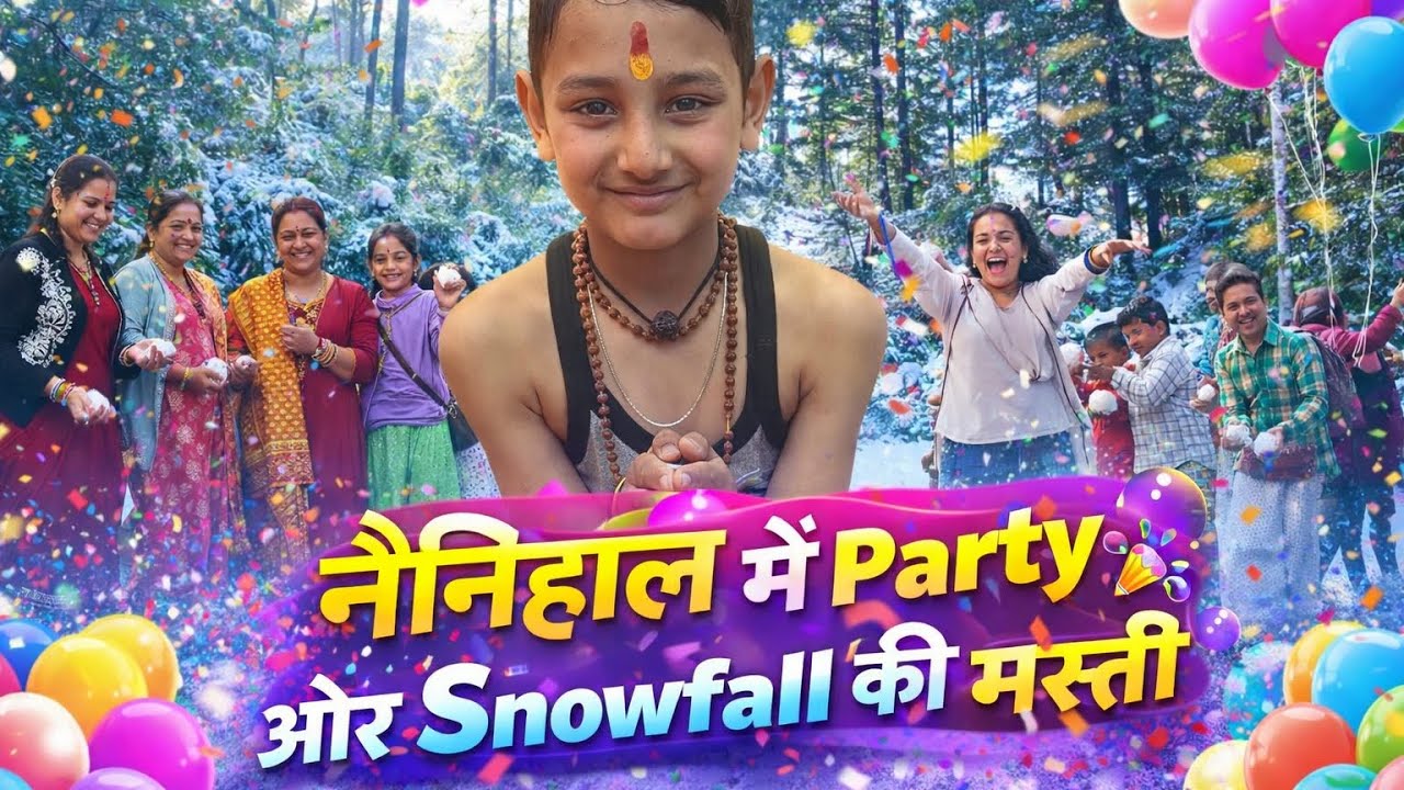 नैनिहाल में Party 🎉 और Snowfall की मस्ती @UkKeSuperstar 