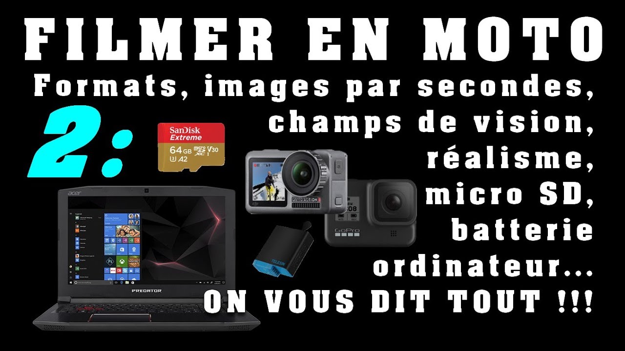 Filmer en moto: formats vidéo, images par secondes, cartes micro SD. On vous dit tout !