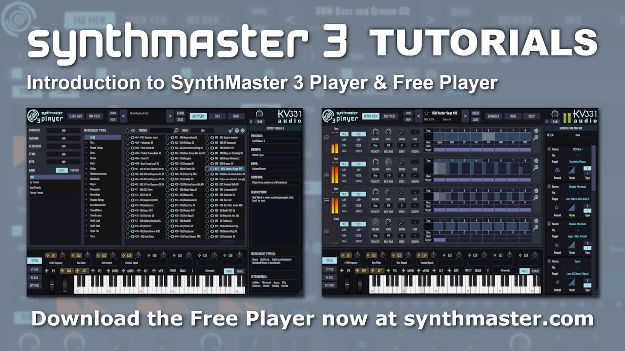 Introduction to SynthMaster 3 Player & Free Player