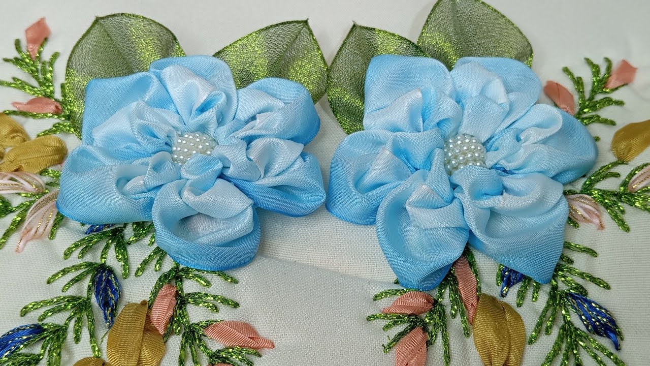# 311 FLOR DE LIST&Oacute;N F&Aacute;CIL (RIBBON FLOWERS HOW TO MAKE FLOWERS DIY FABRIC FLOWERS)