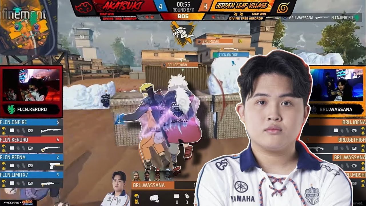 Best Kills Today On Free Fire 🔥 Falcon Vs Buriram United Again 😱