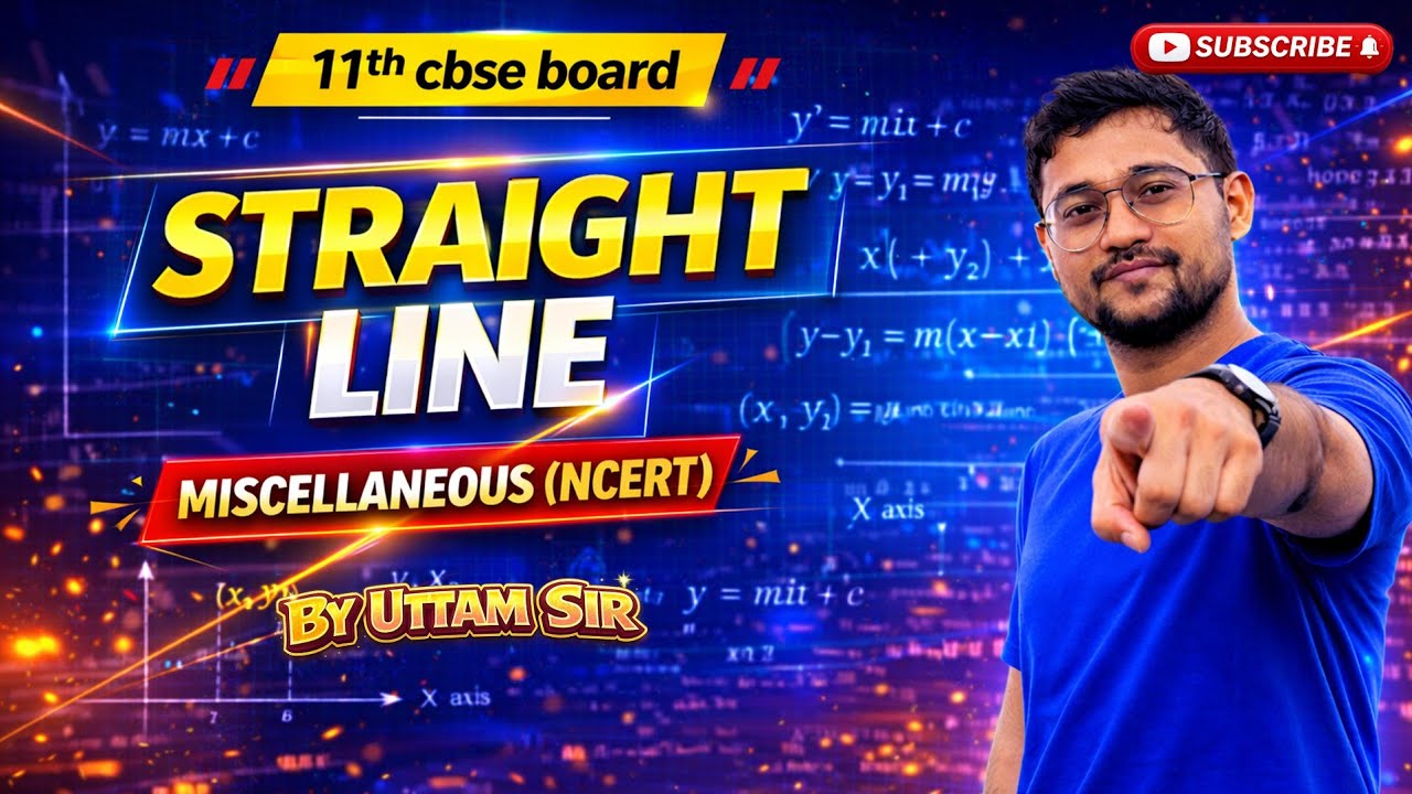 Straight line - Ncert miscellaneous discussion ,important for 11th class nd jee main exam 