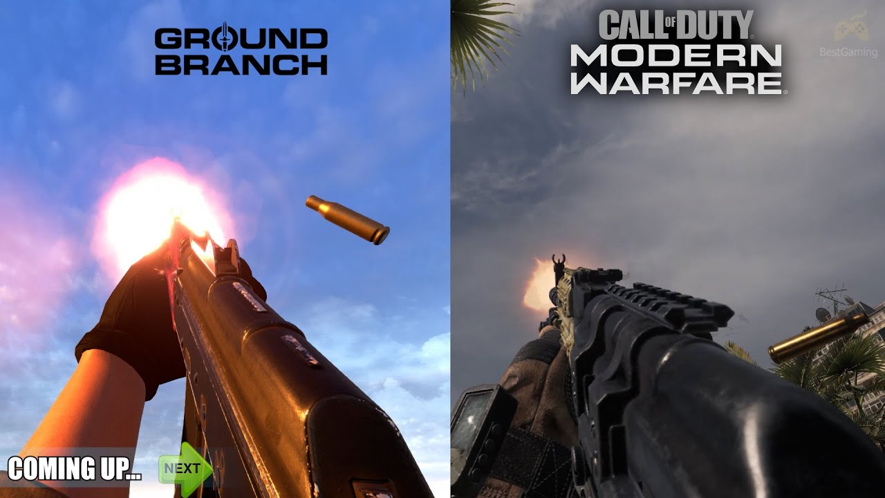 Ground Branch vs Call of Duty MW Weapon Test AK 47 and Animation @bestgaming22