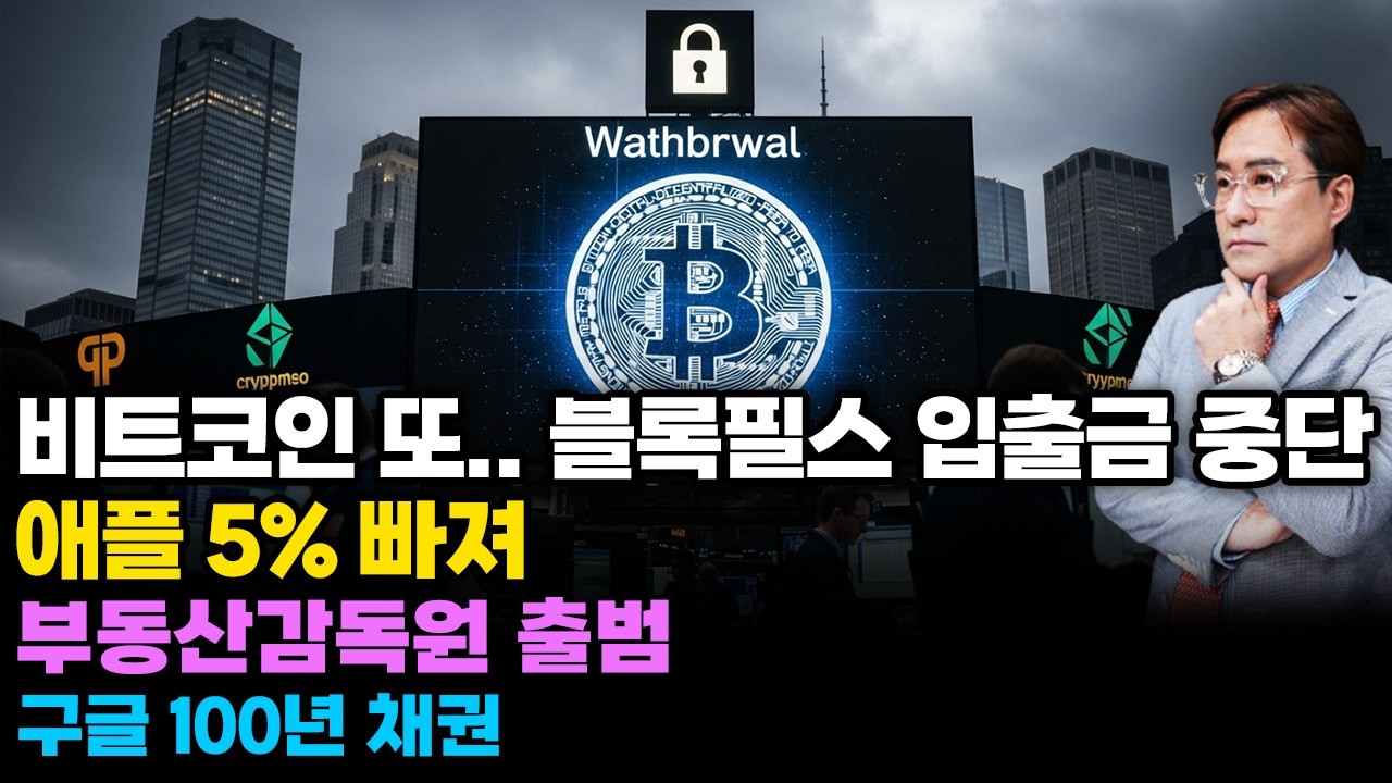 (경제한스푼) 비트코인 또.. 블록필스 입출금 중단 / 애플 5% 빠져 / 구글 100년 채권 / 부동산감독원 출범 #박시동