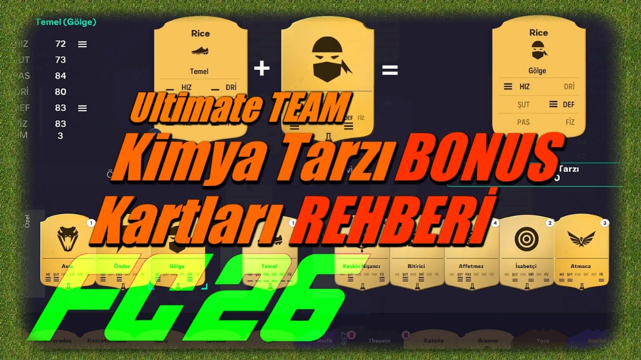 EA FC 26 Ultimate Team oyuncunun kimya tarzı oyuncuya kart rehber nedir nasıl nereden eklenir alınır