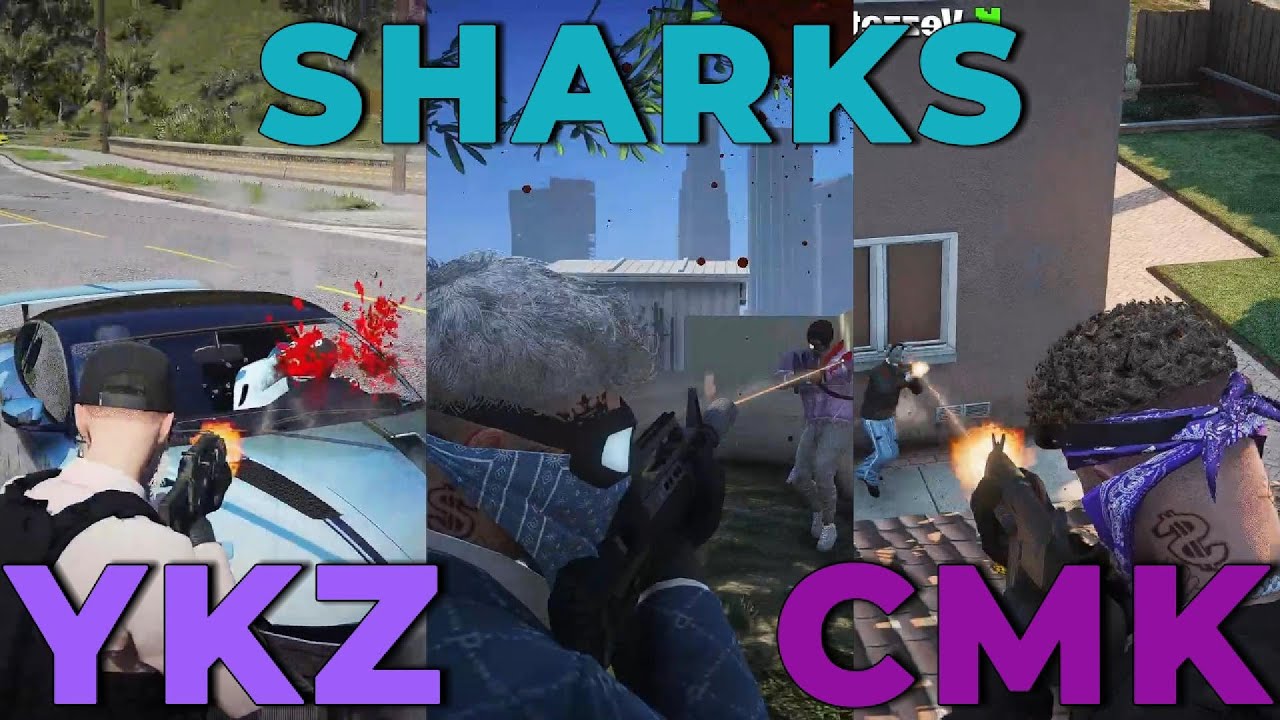 TIROTEO SHARKS vs CMK & YAKUZA | ARM4S LARGAS | DOVUX LIFE GTARP