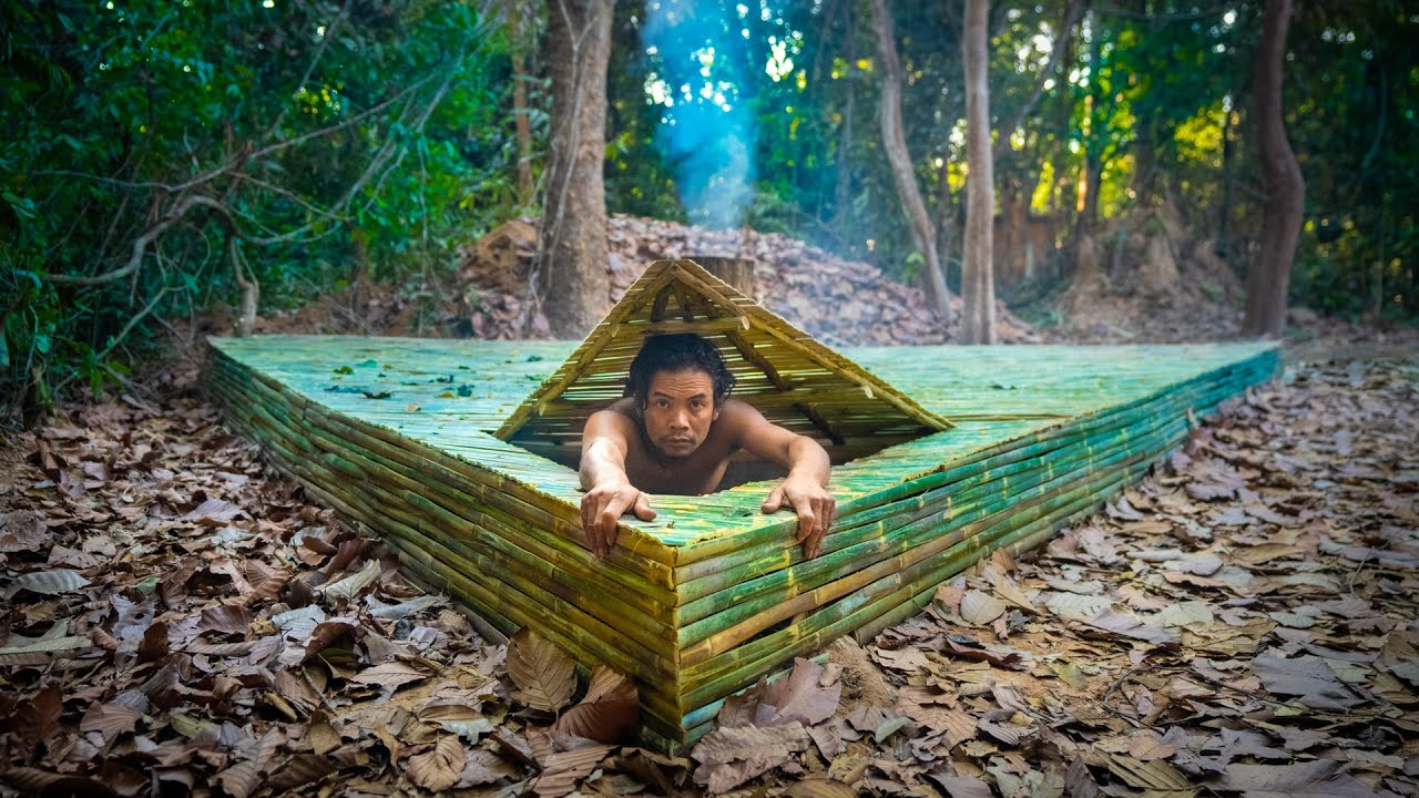 Mind Blowing Underground Villa With Swimming Pool Built by Hand in the Jungle