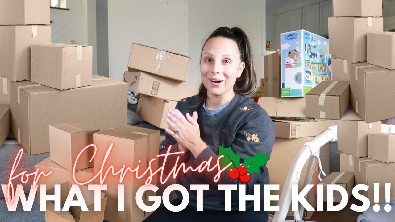 WHAT I GOT MY KIDS FOR CHRISTMAS 2023 (5, 3, & 4 months!) 🎅🏻 unbox christmas presents with me!