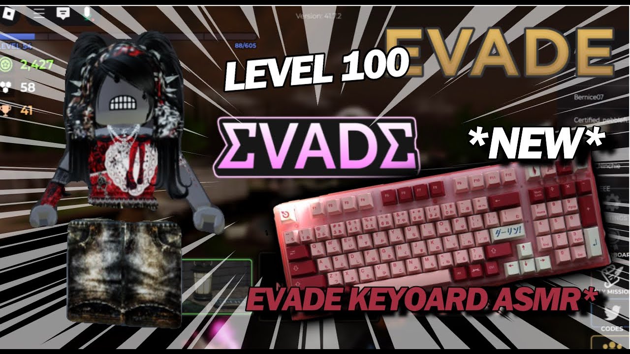 EVADE KEYBOARD ASMR *Thocky Keeb* Level 100 | PRO EVADE MOVES |
