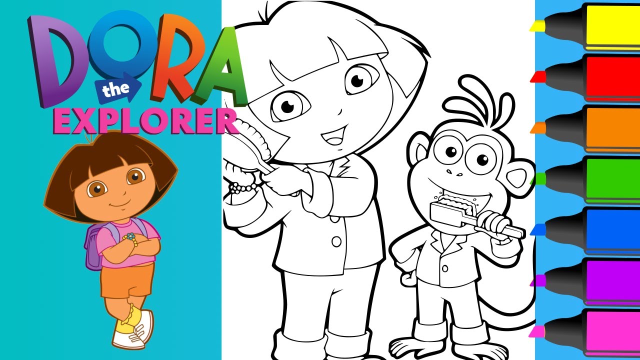 Dora The Explorer Coloring Page | Fun Coloring Activity For Kids