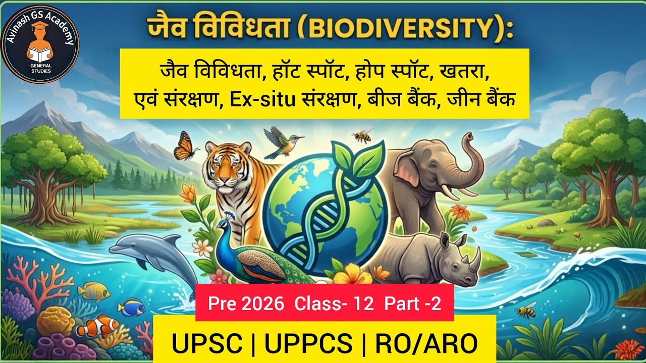 Biodiversity: Hotspots, Hope Spots & Ex-Situ Conservation | SEED | Class 12 | UPSC/UPPCS/ PRE 2026🌿