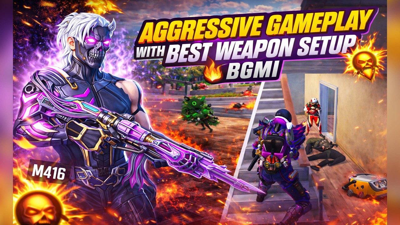 AGGRESSIVE GAMEPLAY WITH BEST WEAPON SETUP🔥 BGMI