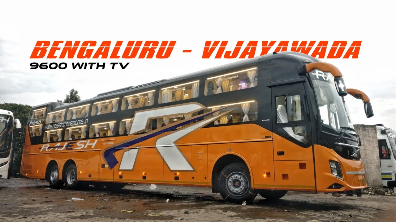BENGALURU to VIJAYAWADA | Inaugural Journey of Volvo 9600 with TV - Rajesh Transports Business Class