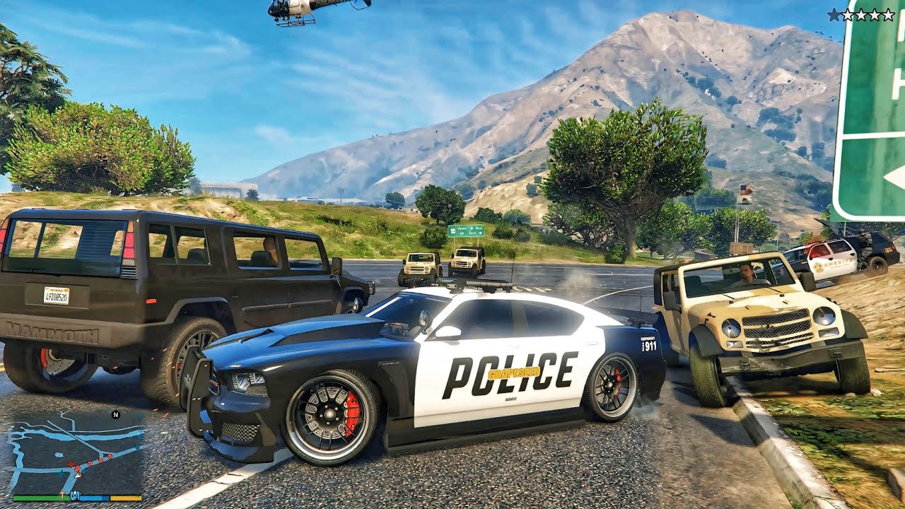 Gta V Enchanted - Michael Stole a Police Car… Now the Whole Force Is After Him 😱