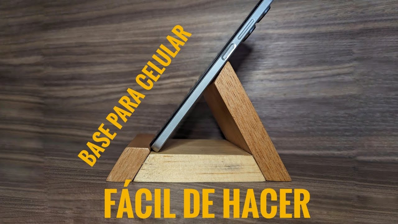 Porta celular de madera