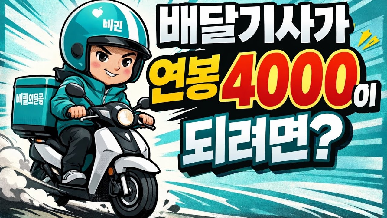 배달기사가 연봉 4000만원이 되려면..