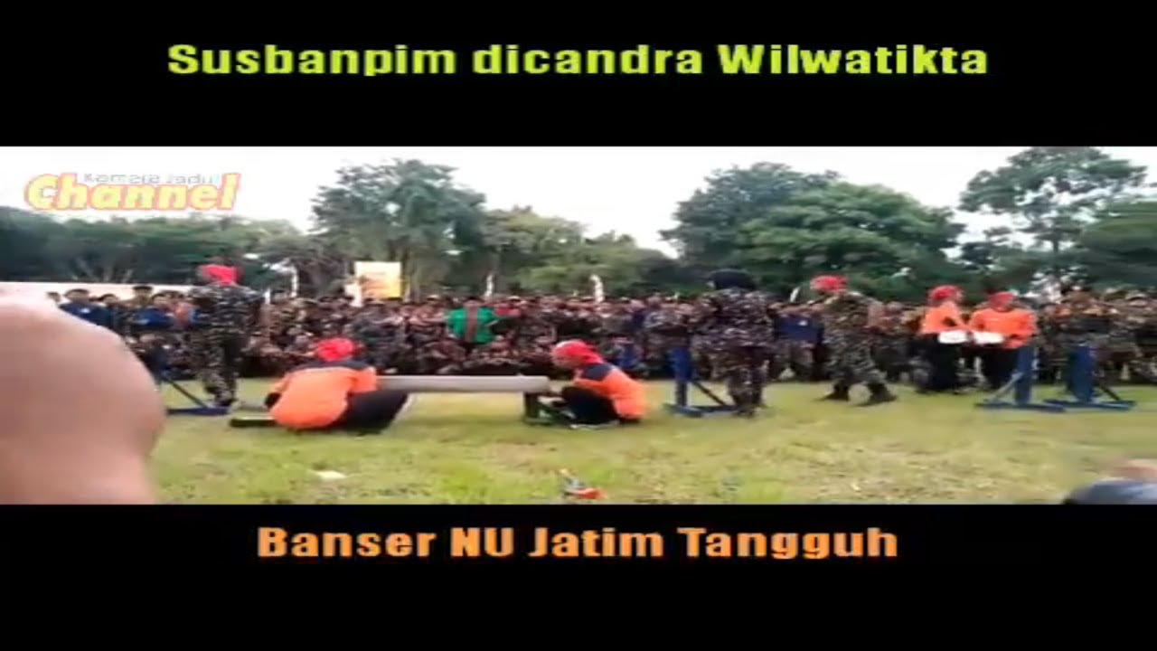 SUSBANPIM DI CANDRAWILWATIKTA DIWARNAI PATAHKAN BESI OLEH BANSER JATIM