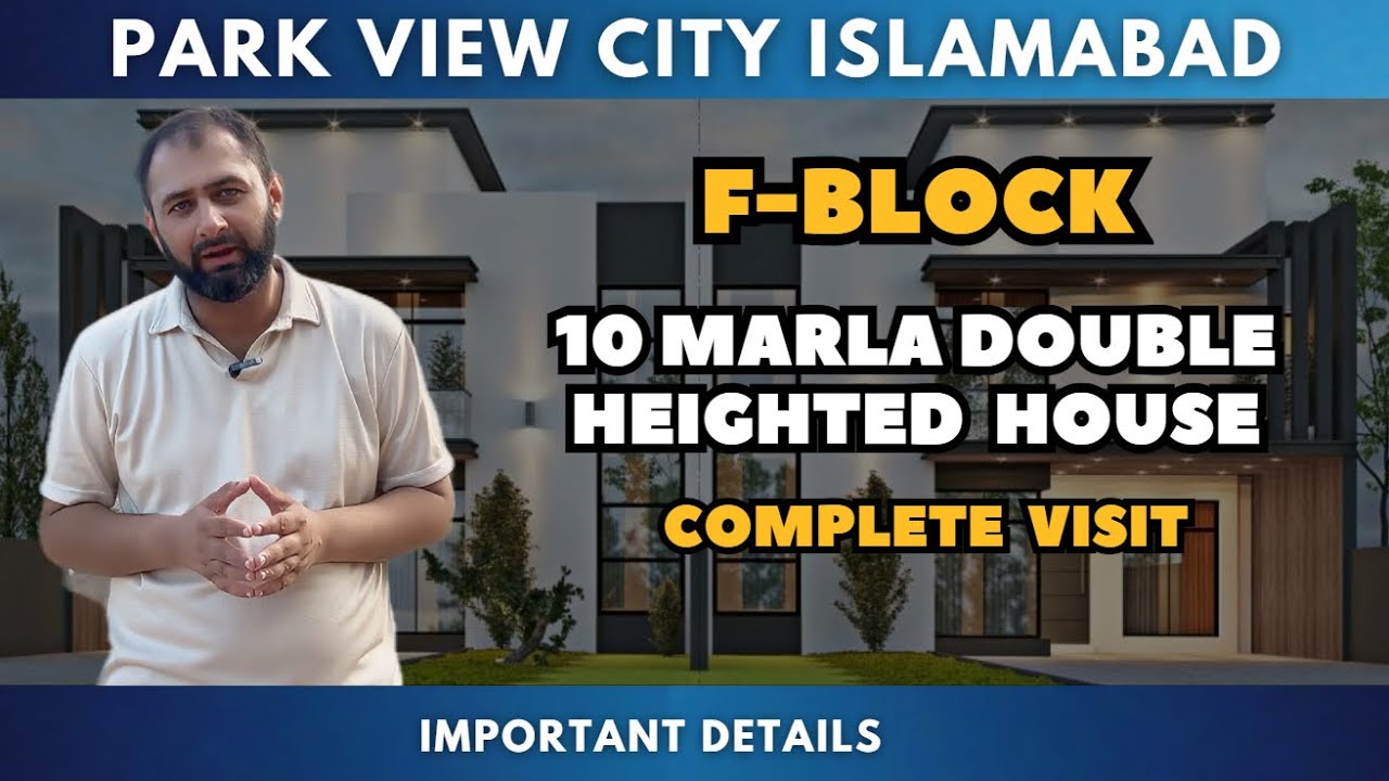 Park View City Islamabad F Block 10 Marla Double Height House Grey Structure by Azha Marketing 