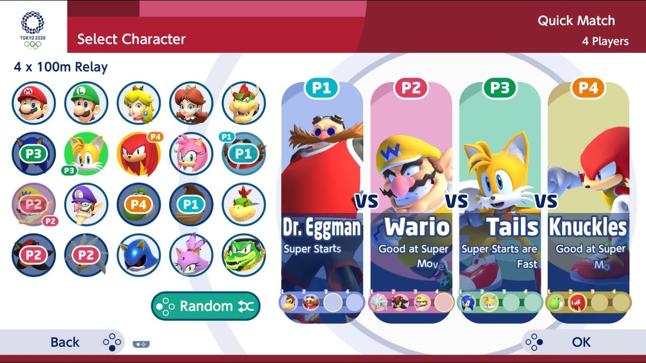 Mario & Sonic at Olympic Tokyo 2020 : Gameplay (4 Players) Donkey Kong VS Silvers VS Sonic  VS Yoshi