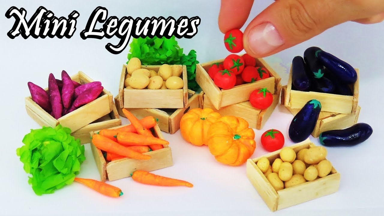6 LEGUMES para bonecas BARBIE | Comidinha para Barbie | Batata Tomate Cenoura Abóbora | miniaturas