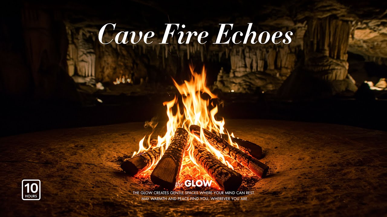 🔥 Relax with an Echoing Fire in a Spanish Cave | Campfire Ambience & Reverb for Deep Sleep
