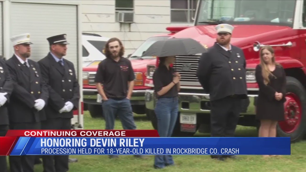 Procession and funeral held for 18-year-old firefighter killed in car crash