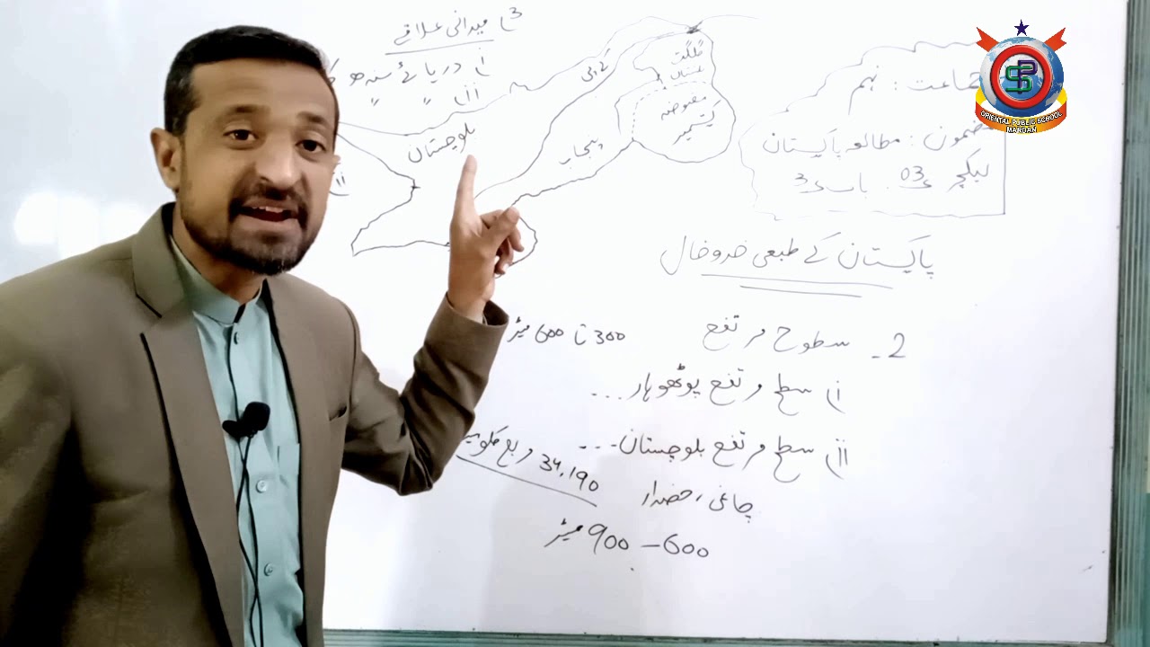 Pak Study Lecture 12 پاکستان کے طبعی خدوخال Class 9th