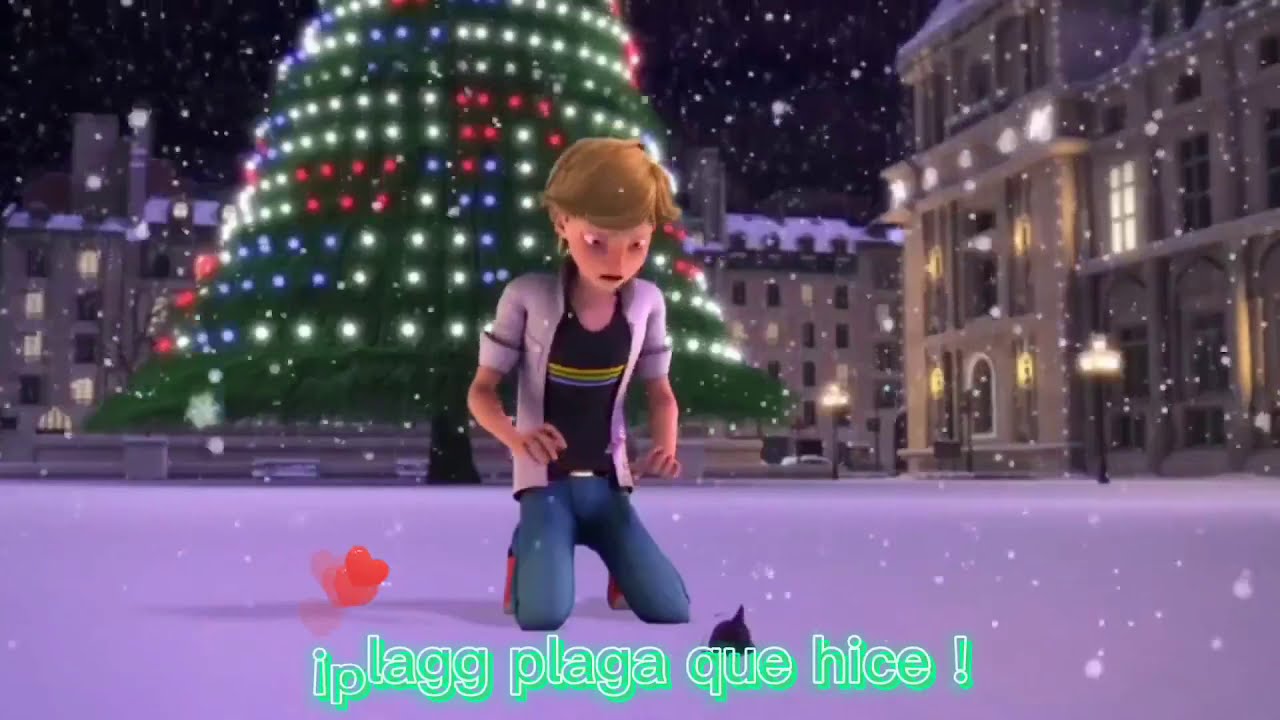 un gato vengador en la oscuridad😺 - miraculous ladybug 🐞 / especial de navidad / letra video