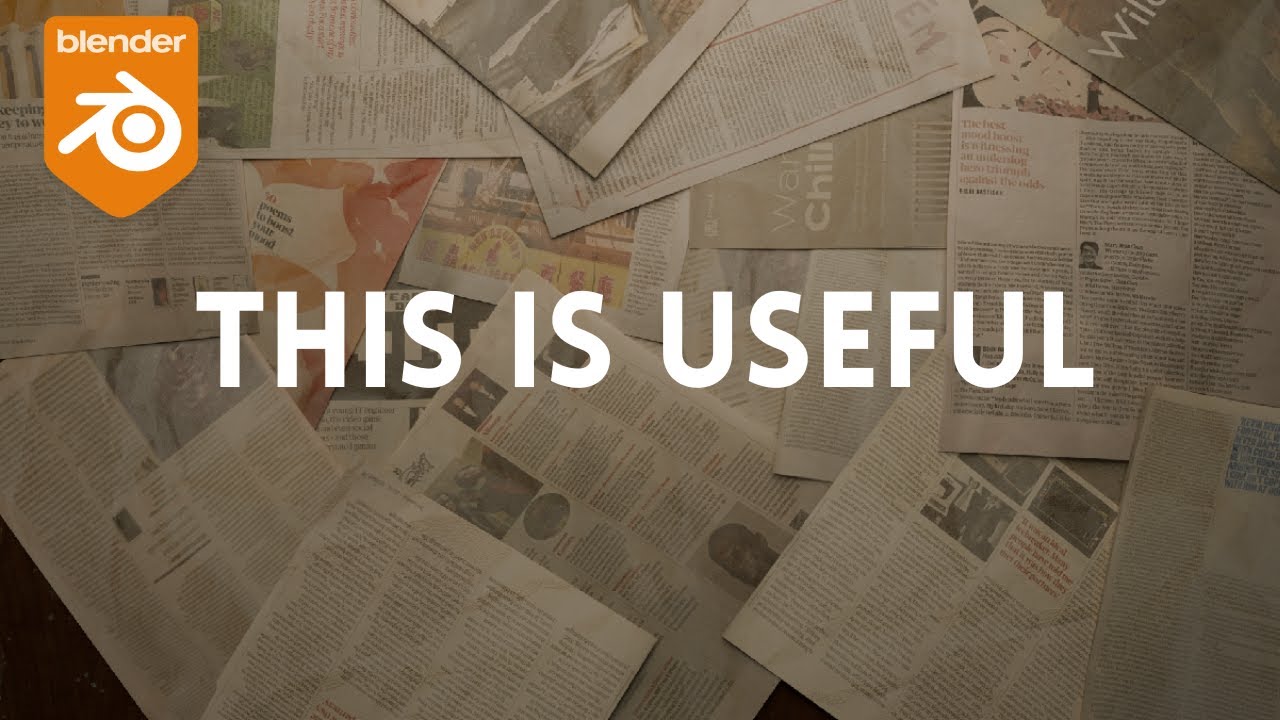 Stupid Easy Newspapers in Blender