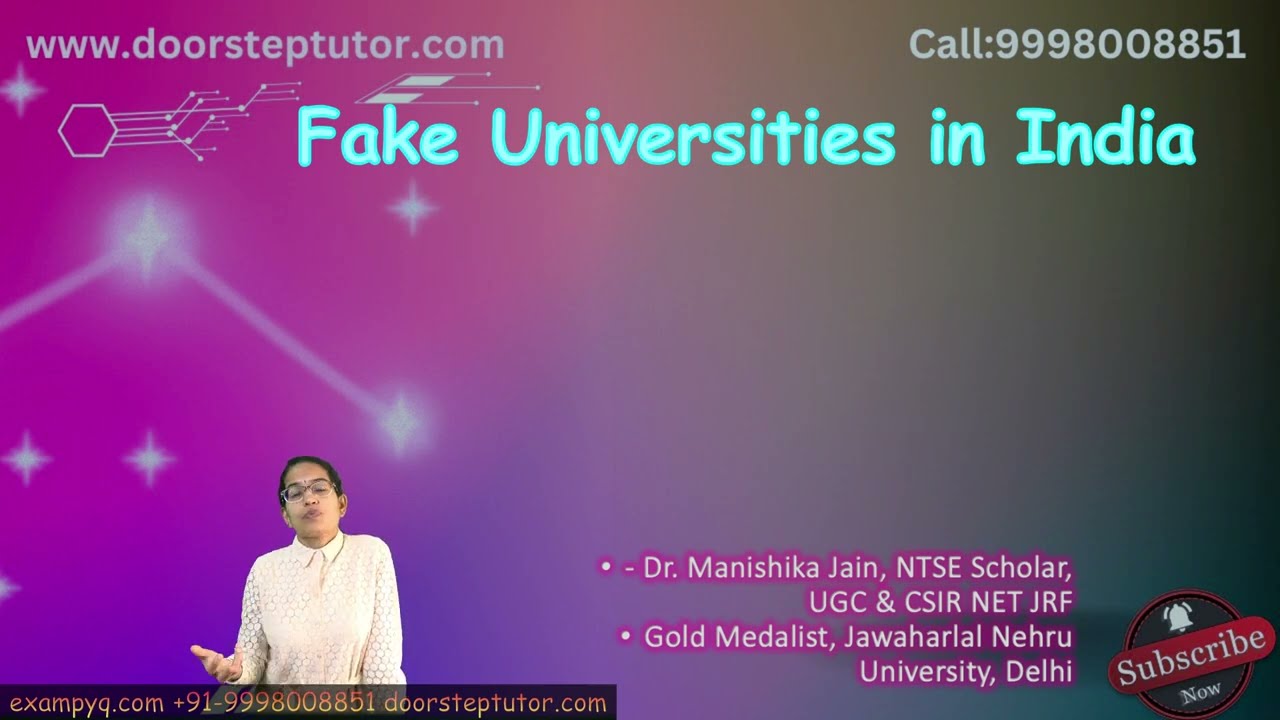 Fake Universities in India #UGCNET #highereducation