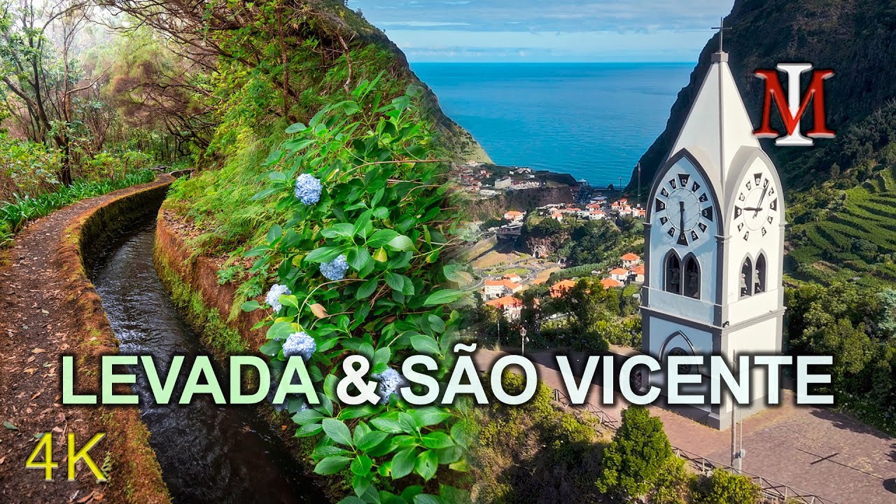 Madeira 4K – Levada dos Cardais Hike & Aerial Views of São Vicente 🌿🌊