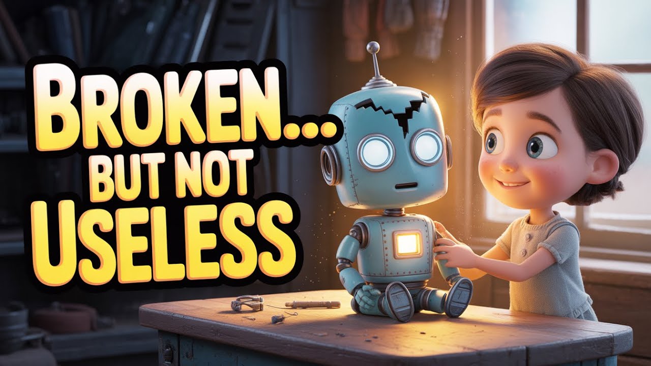 The Broken Robot Who Found His Spark 🤖✨ | Inspirational Kids Moral Story