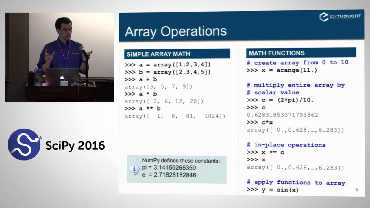 NumPy Beginner | SciPy 2016 Tutorial | Alexandre Chabot LeClerc