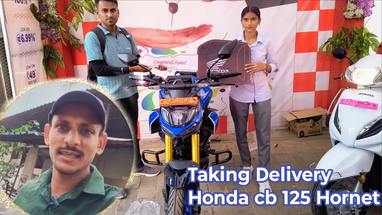 Taking delivery of New cb Hornet 125 क्या बवाल चीज बना दिया honda ने 😧 kuldeeplifestylevlog