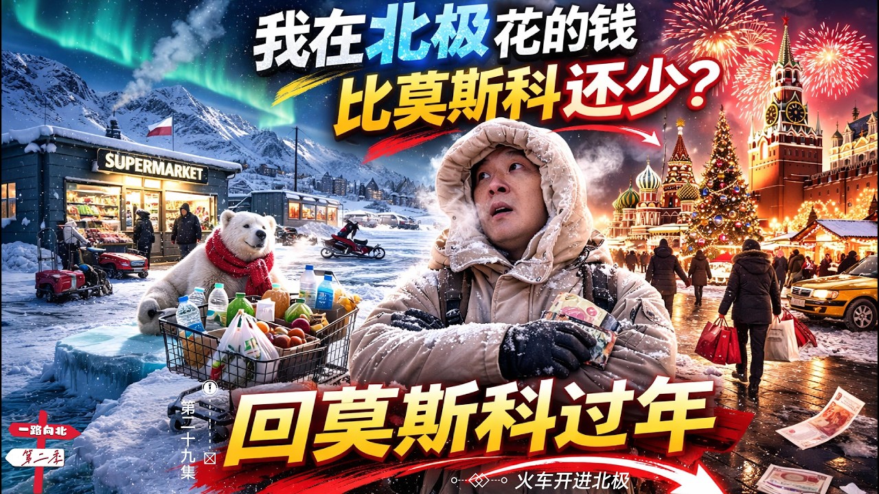 【火车开进北极】[第二十九集]我在北极花的钱比莫斯科还少 | 回莫斯科过年｜感谢您一路的支持【Sean的世界TV】频道，欢迎加入我的会员频道，谢谢您一路的陪伴！