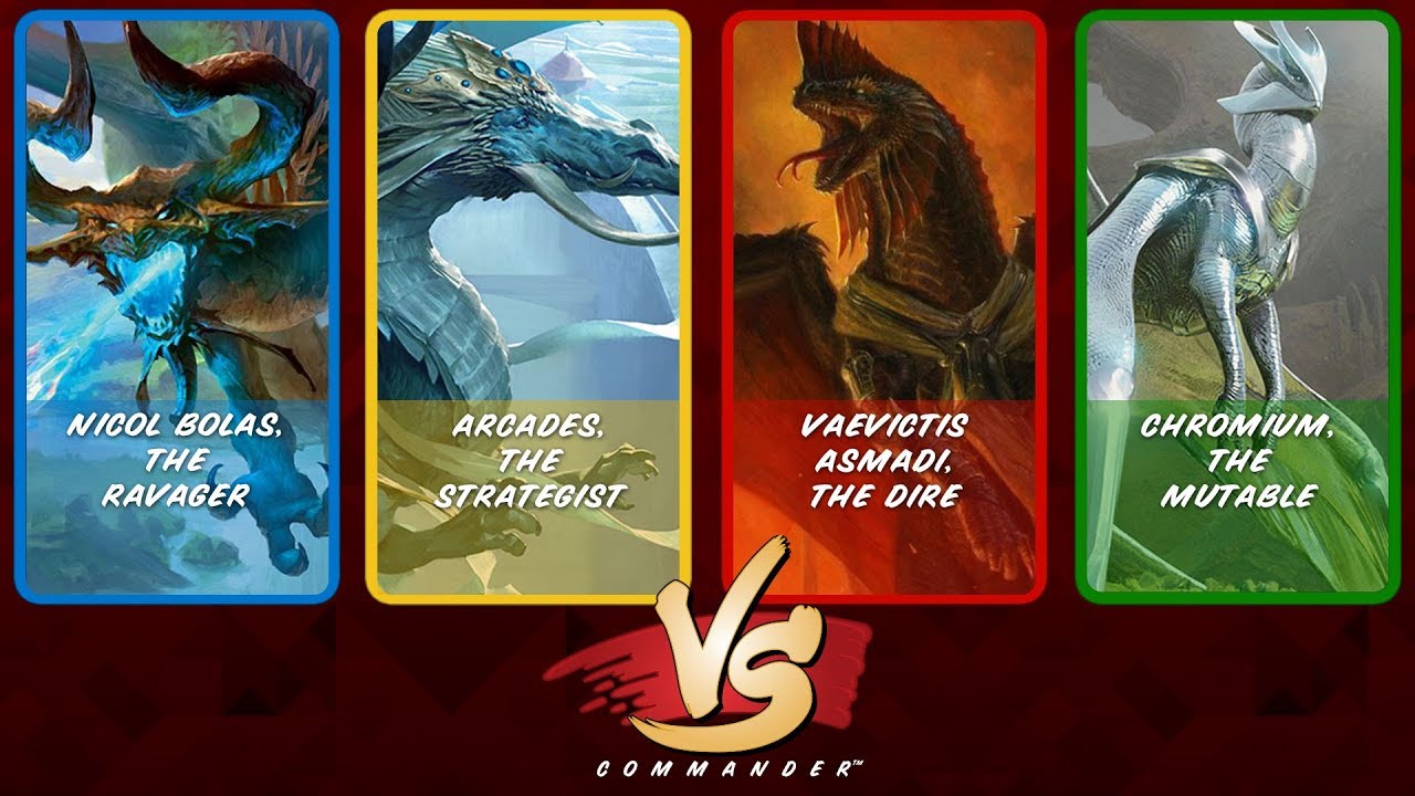 Commander VS S12E1: Nicol Bolas vs Arcades vs Vaevictis Asmadi vs Chromium [EDH]