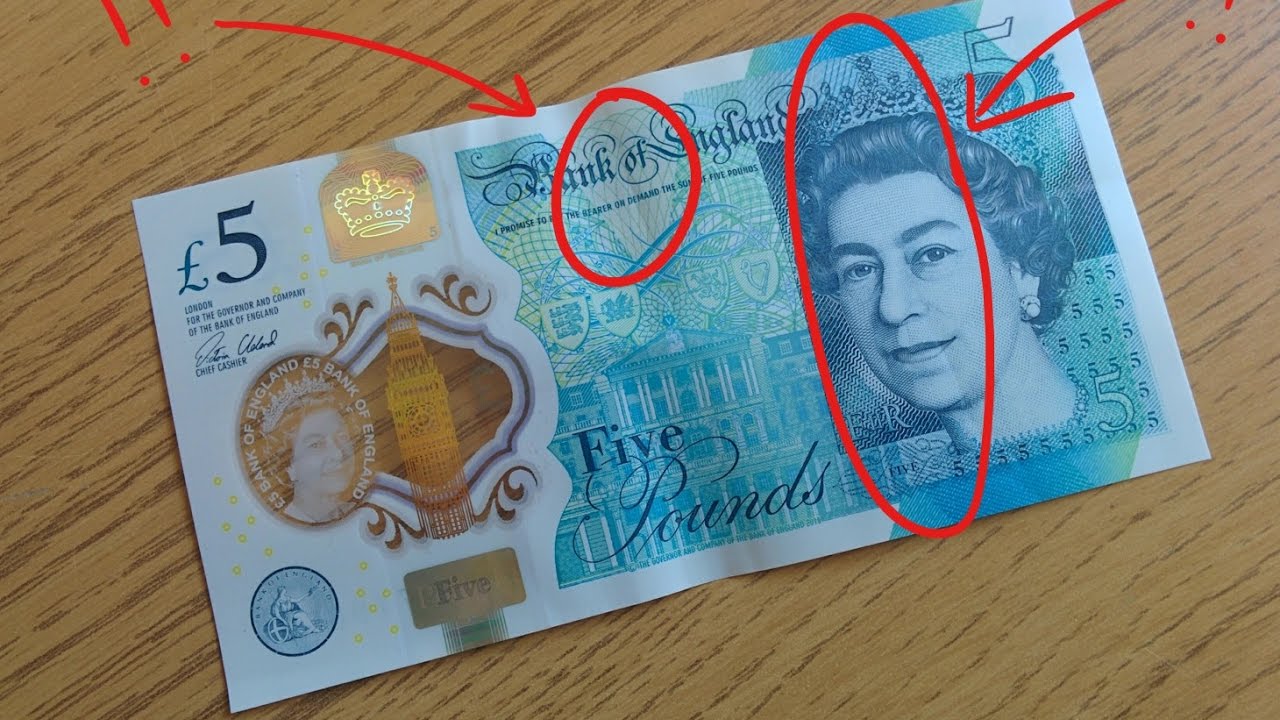 Hidden anti-counterfeit measures in &pound;5 polymer note revealed!