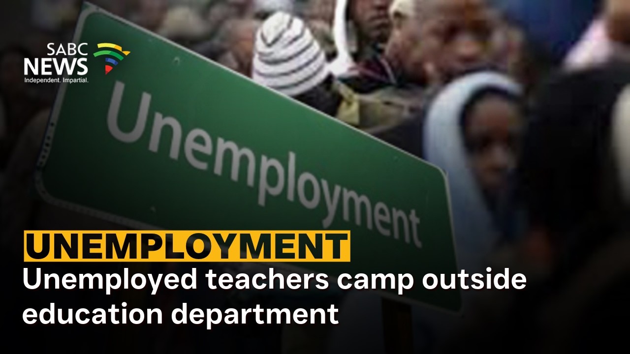 Unemployed teachers camp outside education department