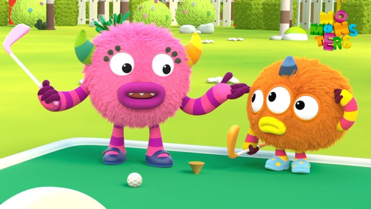 Minigolf | Momonsters | 70' Compilation | Educational Animation for Kids