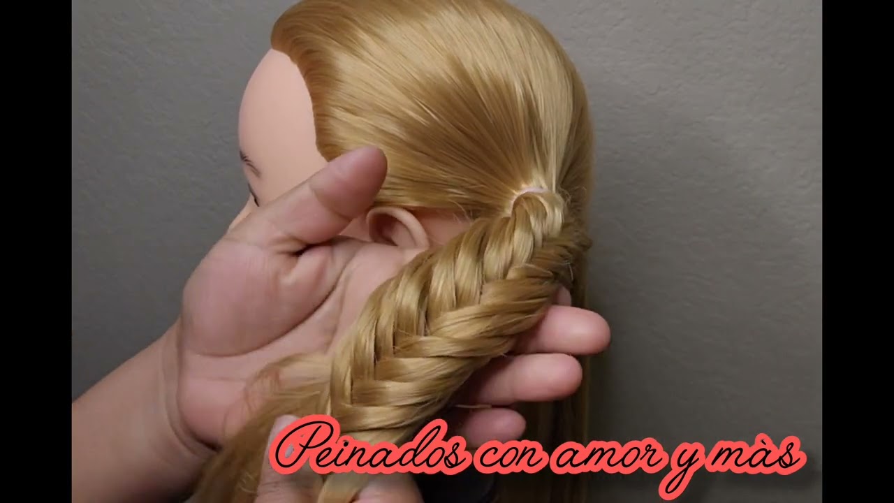 Trenza espiga. Muy facil de hacer. 