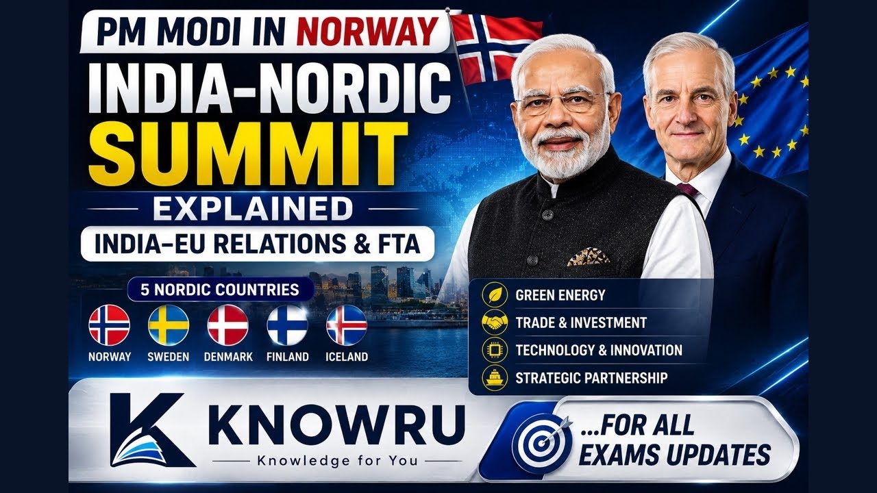 PM Modi in Norway 🇮🇳|India-Nordic Summit Explained | India - EU FTA | 2026