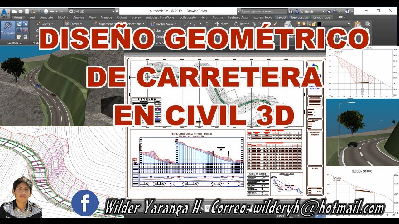 DISEÑO GEOMÉTRICO DE CARRETERA EN PLANTA, PERFIL Y SECCIÓN TRANSVERSAL EN CIVIL 3D 2015 - 2026