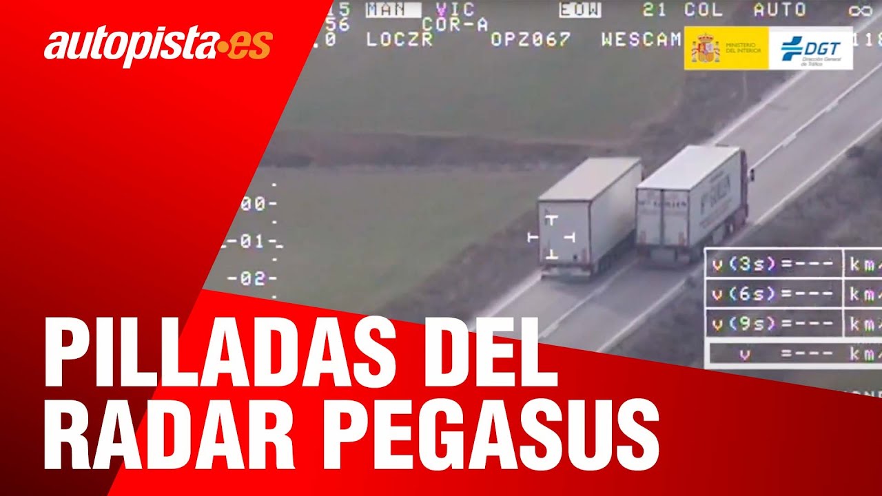 Las últimas pilladas del radar Pegasus de la DGT