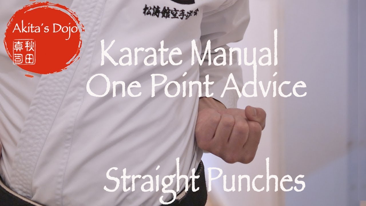 【Basic Karate Manual】#4 One Point Advice - Straight Punches 空手基本講座4 - 直突き【Akita's Karate Video】