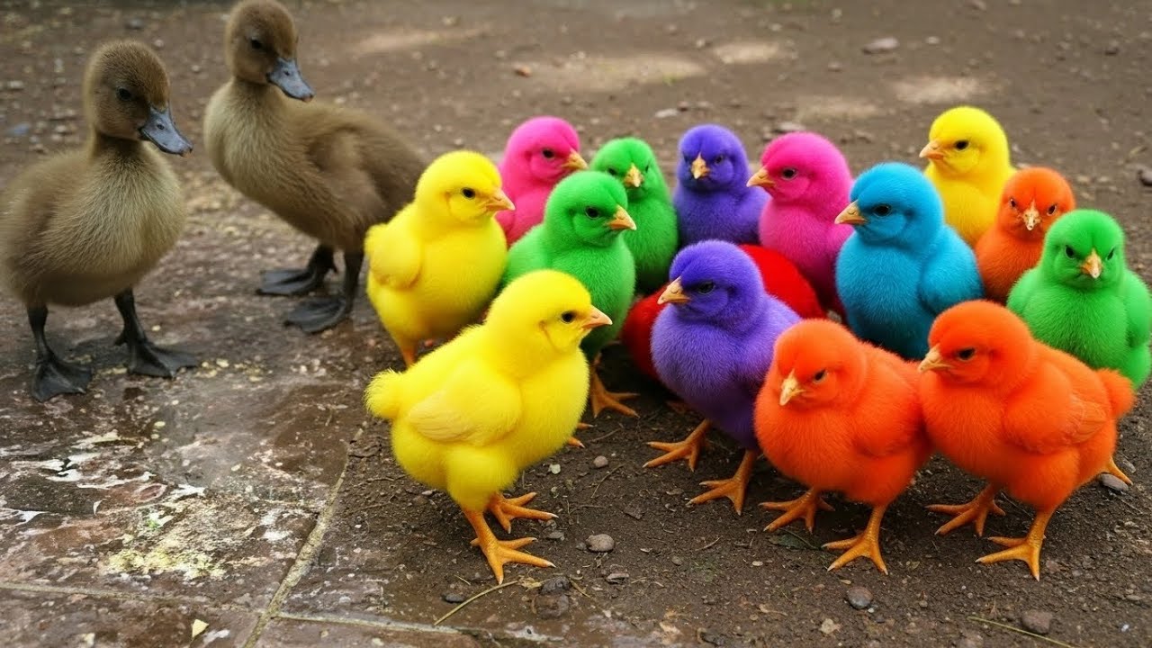 Tangkap Bebek Lucu Warna warni, Ayam Warna Warni Lucu Penghilang Stress