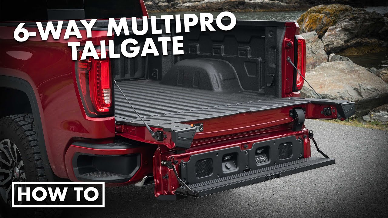 Как использовать задний борт GMC MultiPro на GMC Sierra 1500 AT4 2021 года