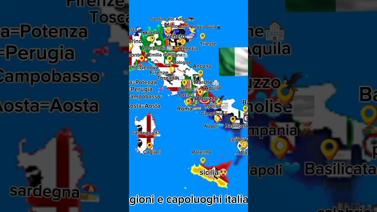 Regioni d'Italia #map #italia #regioni #nuovovideo #geography