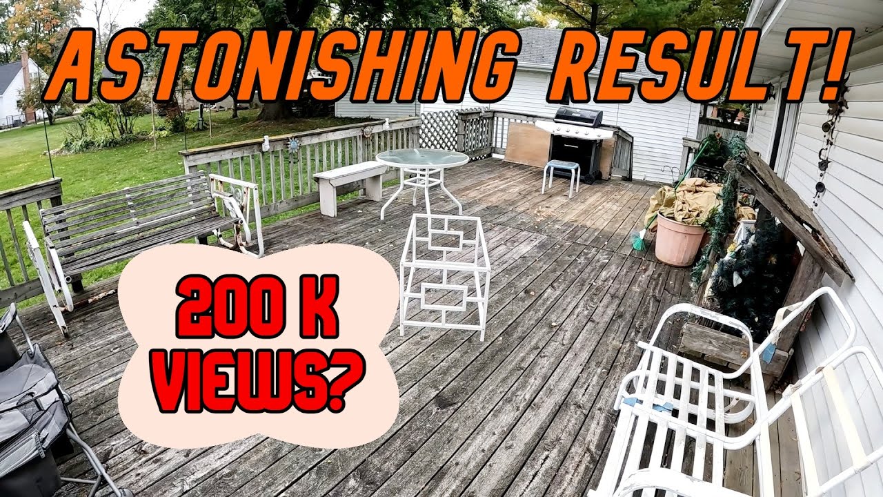The BEST pressure washing TRANSFORMATION you'll watch ALL YEAR!!!  WORST Deck I've EVER seen!