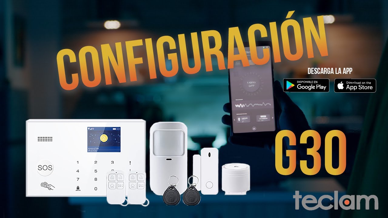 Configuración del Sistema de alarma Inteligente Wifi/GSM  G30