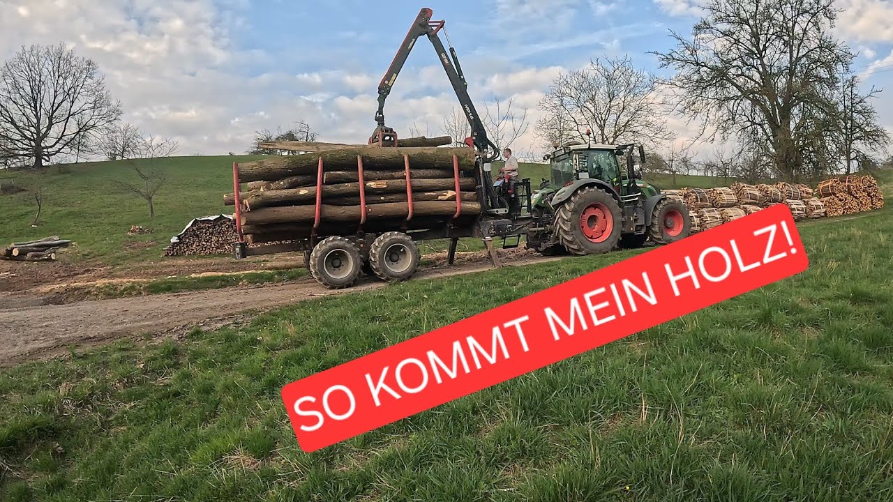 Fendt Vario 722 + Gepima MP14 &ndash; so kommt mein Brennholz an 
